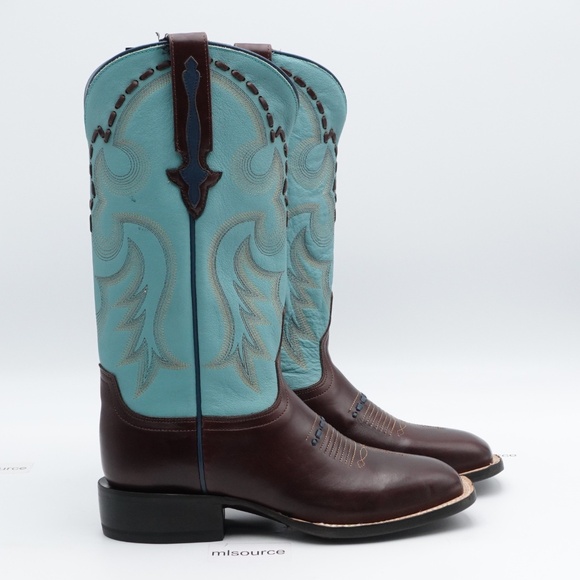 NEW Size 8.5 Women's Lucchese Cow Saddle Stitch Leather Western Boot M3789 - Picture 2 of 11